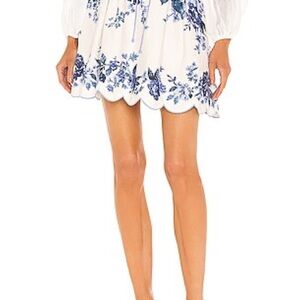 Zimmermann Aliane Scallop Skirt Floral